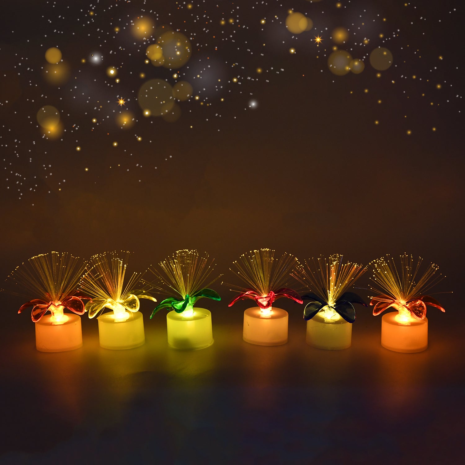 6237 Fiber Optic Light Mini Color Change Led Table Centerpieces  Light Up Candle - Pack Of 12 6237 Fiber Optic Light Mini Color Change Led Table Centerpieces  Light Up Candle - Pack Of 12